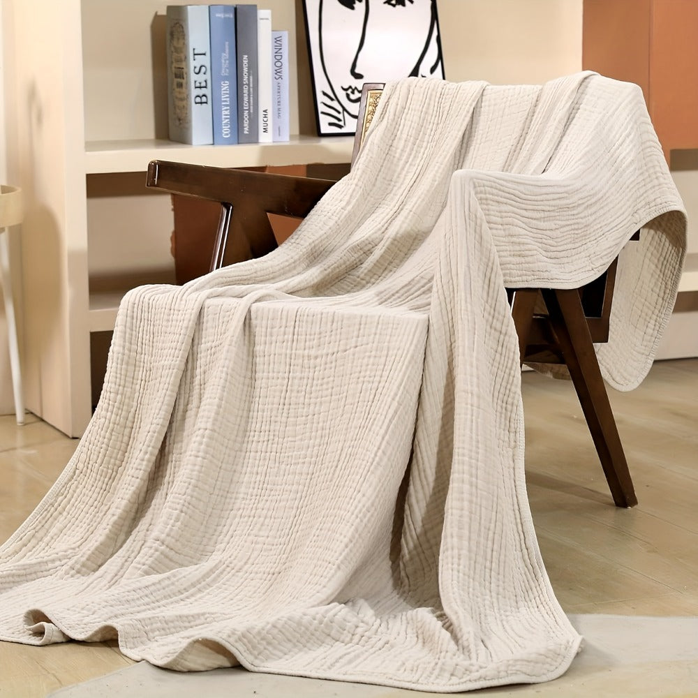 Morandi Cotton Muslin Blanket 6-Layer ¨C Soft Gauze Throw for Couch & Bed, Lightweight Breathable All Season, Machine Washable, 6 Colors