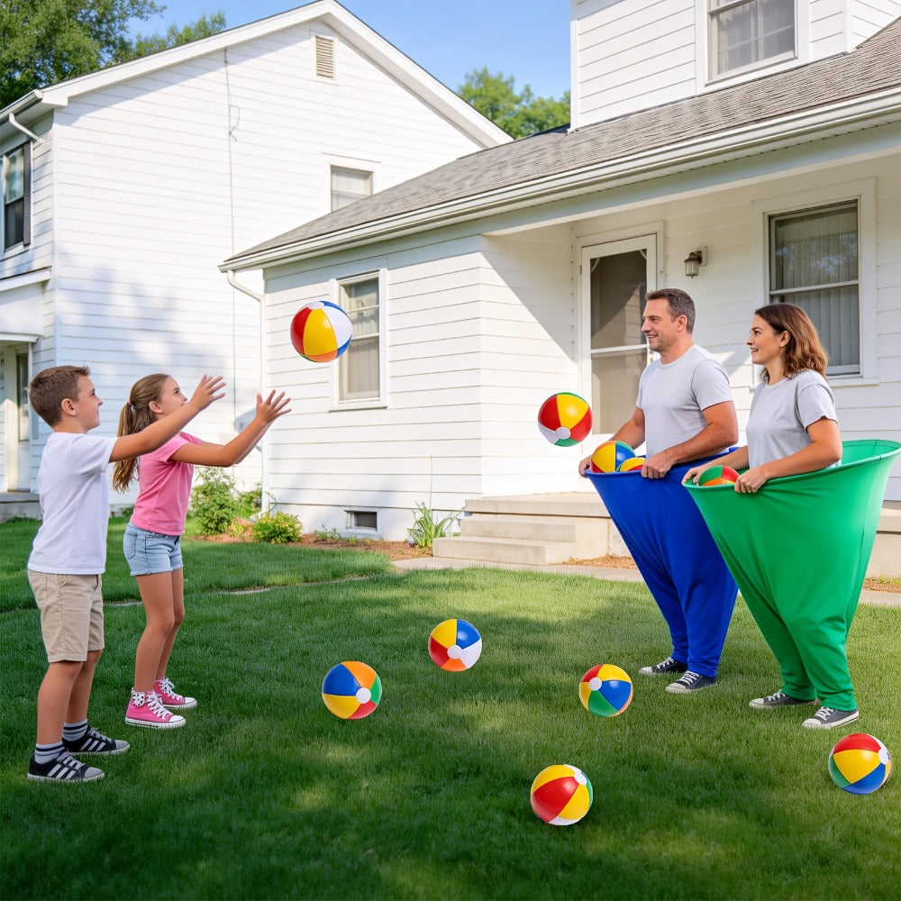 Grandma Pants Game Set 2 Pack ¨C Outdoor Party Ball Pants Game with 12 Elastic Balls & 2 Pumps, Fun Team Building Activity for Adults Kids, Backyard Summer Party Games, Baby Shower, Family Reunion