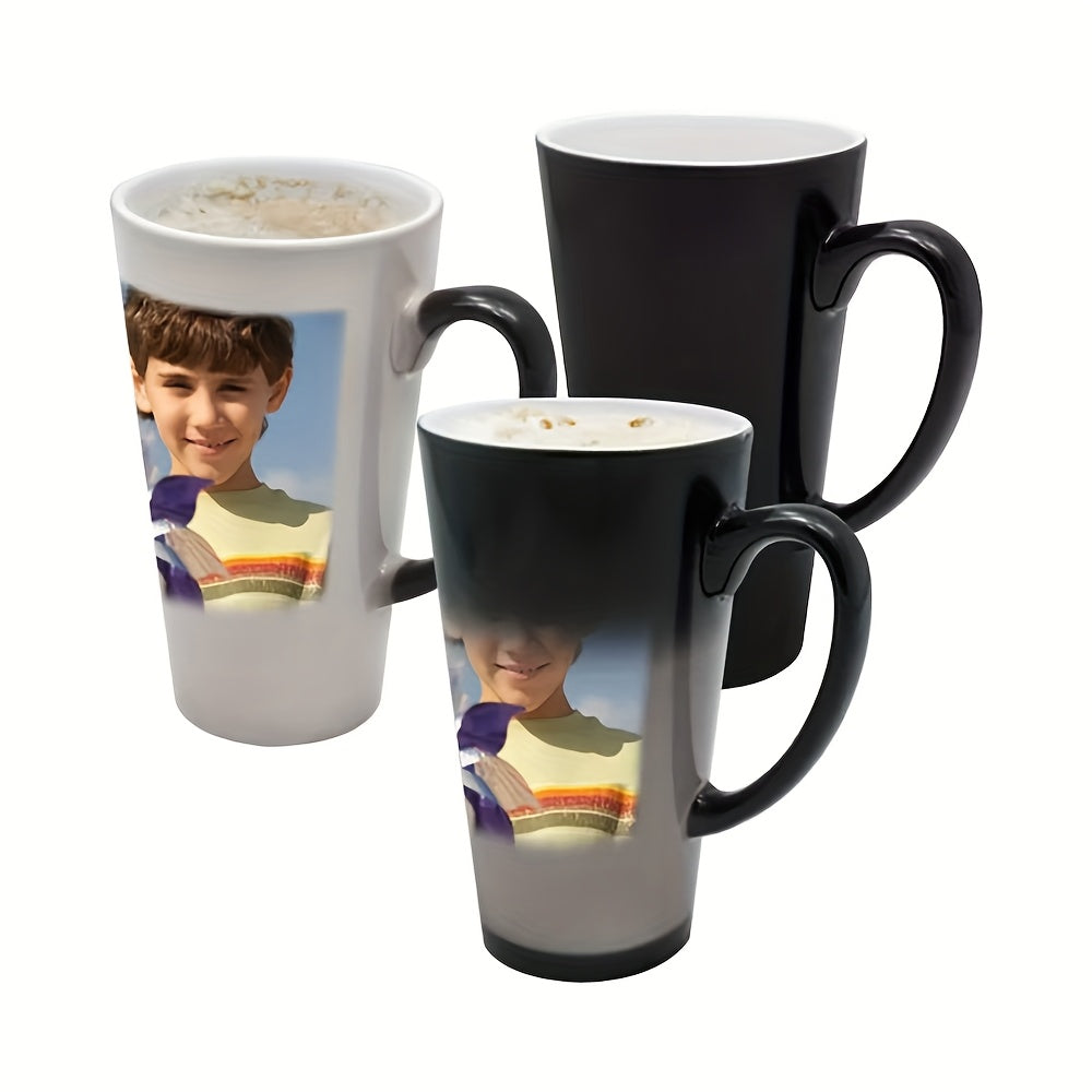 Custom Photo Mug 17 Oz ¨C Personalized Ceramic Coffee Mug with Name, Photo & Logo Print ¨C Color Changing Option ¨C Unique Birthday & Holiday Gift for Elderly, Pet Lovers & Coffee Fans