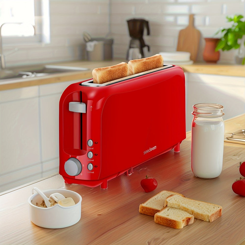 2-Slice Toaster Slim Ultra-Thin Design ¨C 6 Browning Settings, 10¡± Long Slot, Reheat & Defrost Functions, Auto Shut-Off, Removable Crumb Tray, 6 Colors Available