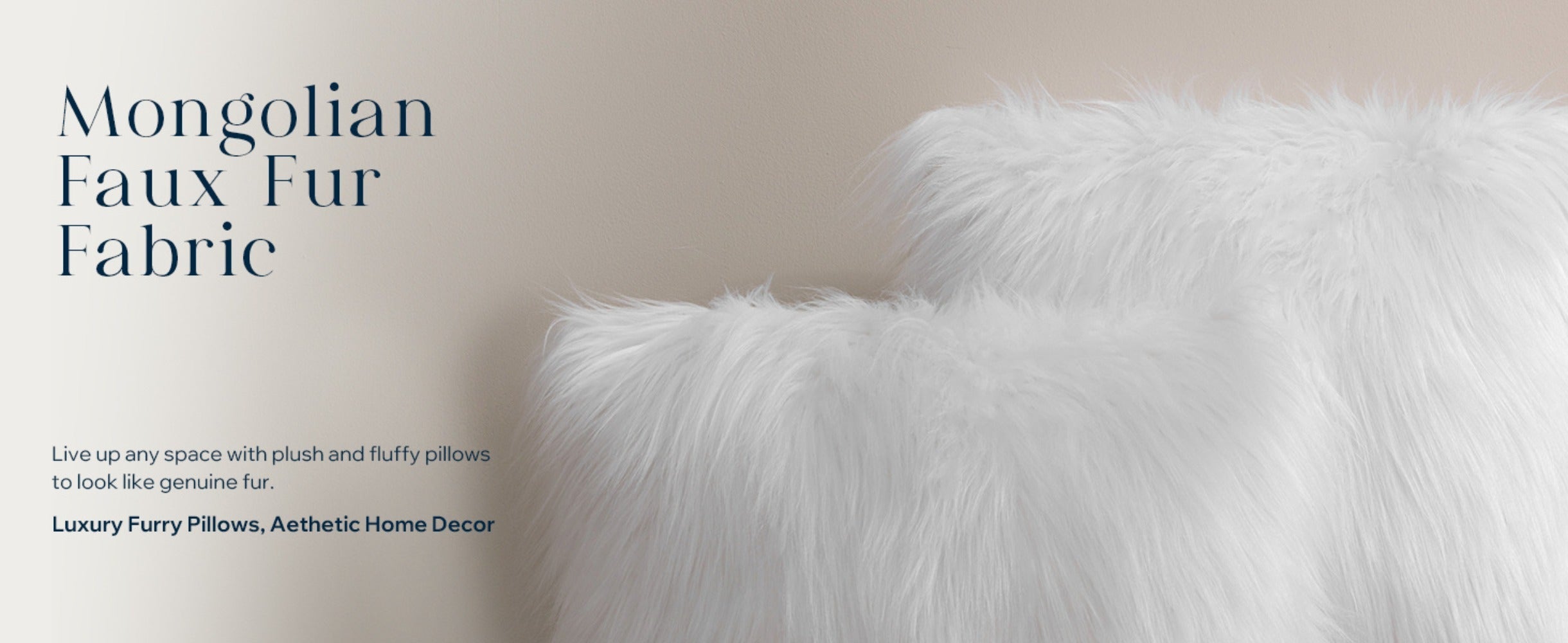 Faux Fur Throw Pillow Covers Pack of 2 ¨C Luxury Soft Fluffy Decorative Cushion Covers for Couch Bed Sofa, Pet Friendly, Zipper Closure