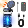 Solar Bug Zapper Outdoor 4000mAh Rechargeable UV Light Mosquito Zapper Electric Fly Trap Insect Killer with Remote Control Night Light Mode for Indoor Outdoor Patio Garden Camping Mosquito Fly Gnat
