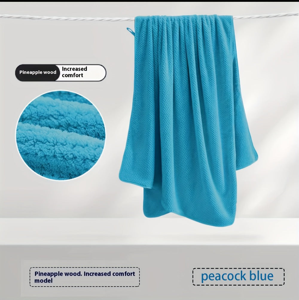 Coral Fleece Bath Towel Set 16 Piece 300GSM - Extra Large Bath Towel Washcloths Square Towels Soft Absorbent Quick Dry | 11 Colors | Hotel Home Travel Spa Gift Complete Bathroom Towel Collection