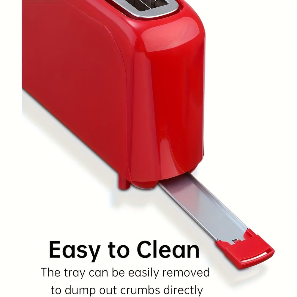 2-Slice Toaster ¨C 6 Shade Settings, Cancel, Reheat & Defrost Functions, Removable Crumb Tray, 750W Compact Design for Bread, Waffles & Bagels, Available in Red, White, Black, Yellow, Pink & Blue