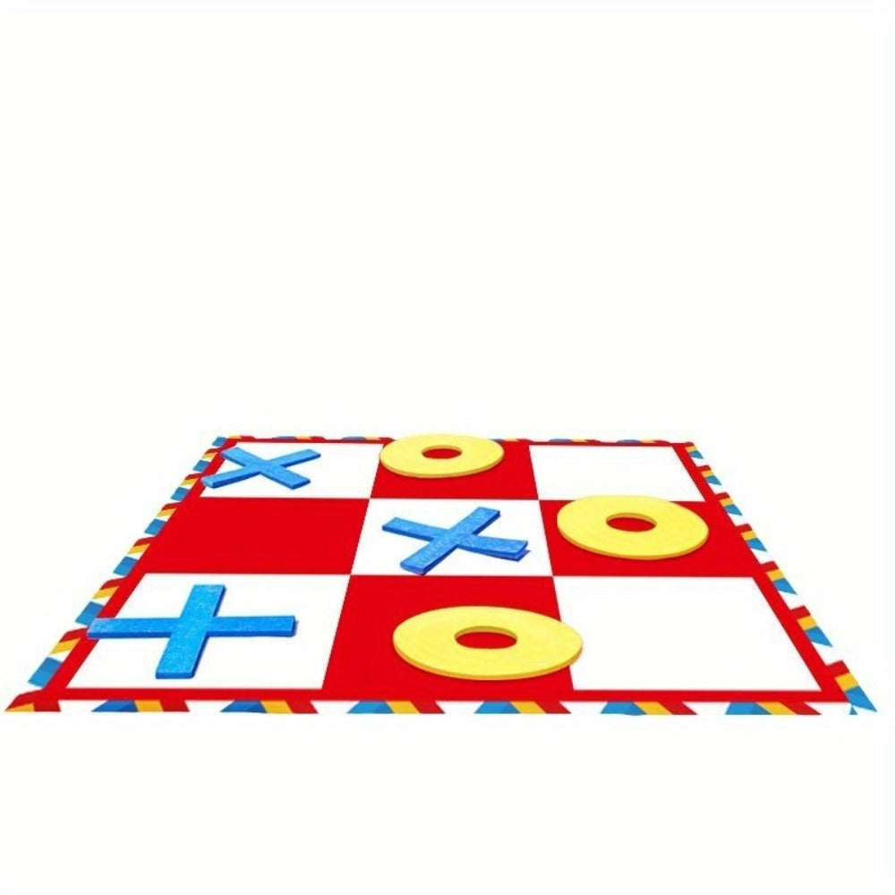 Large Outdoor Chess Board Game Set ¨C Giant Checkerboard with Chess Pieces & Storage Bag, Multiplayer Team Game for Indoor Outdoor Camping, Family Backyard Fun, Holiday Party Game, Red & Blue