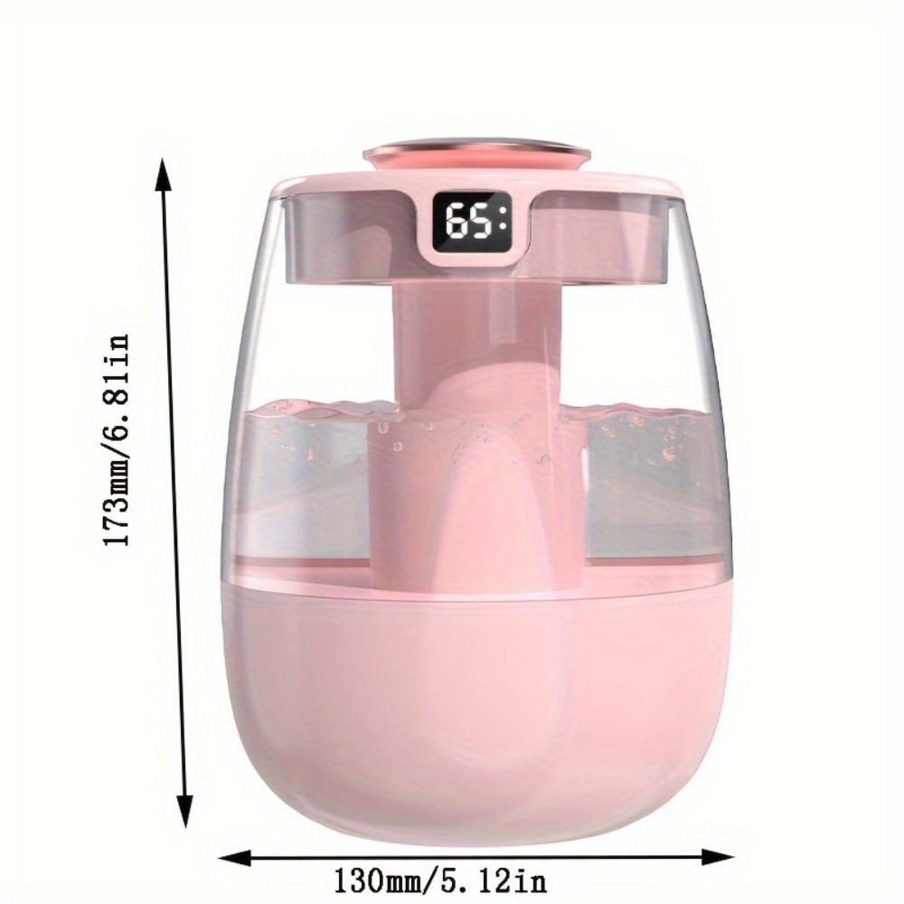 Ultrasonic Humidifier for Bedroom Desktop 1300ml Large Capacity Dual Spray Quiet Operation 10H Runtime USB Powered Anti Dry-Burn Night Light Cool Mist Humidifier for Home Office Baby Room