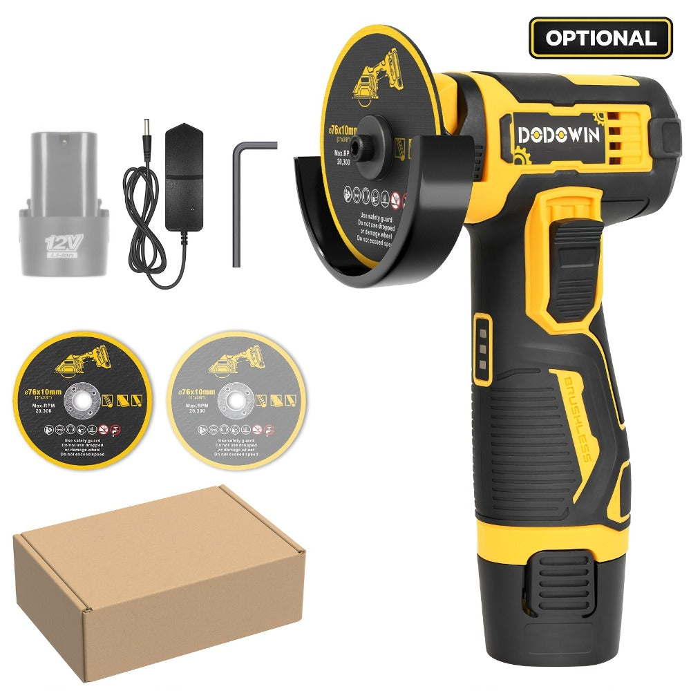 Mini Cordless Angle Grinder 19500RPM ¨C Electric Grinding Polishing Tool for Metal Wood Stone Concrete | Lithium Power Grinder with Battery Options