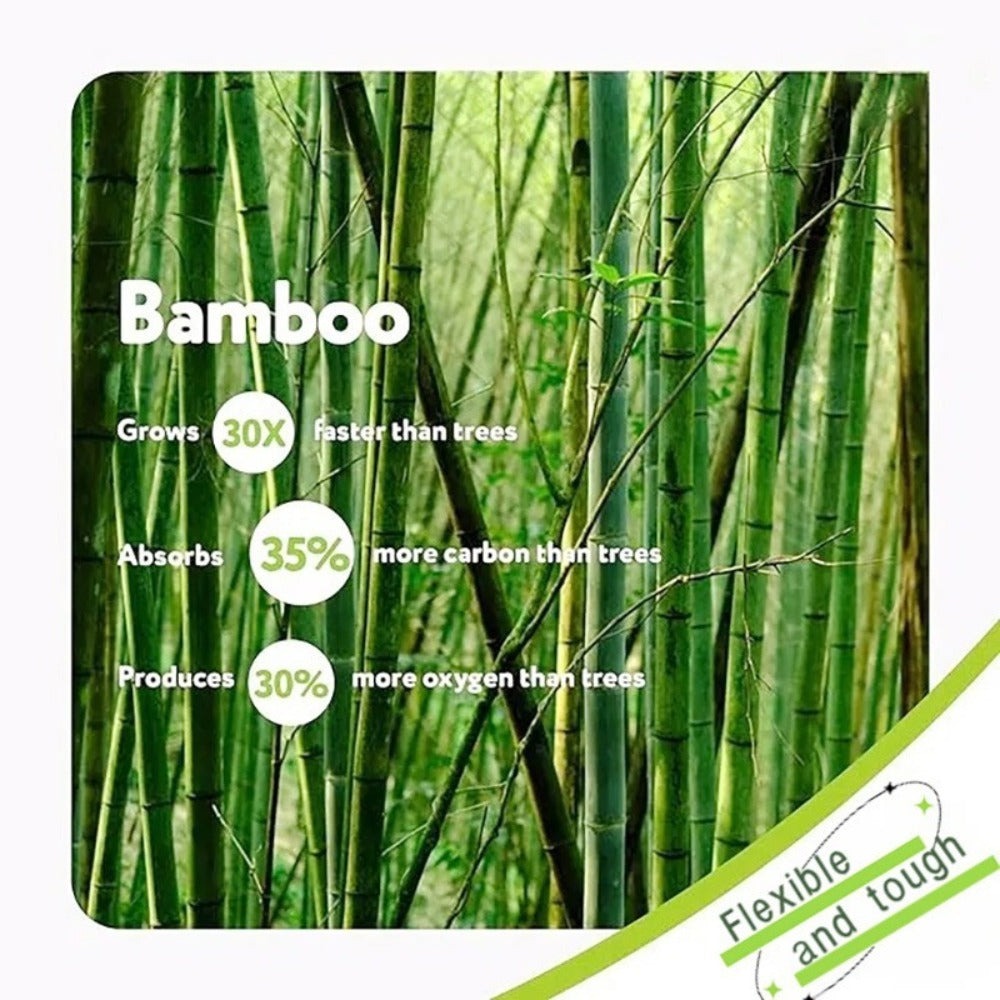 Bamboo Toilet Paper 24 Rolls 3-Ply 300 Sheets Per Roll Tree-Free Hypoallergenic Septic Safe Flushable Soft Strong Fragrance-Free BPA-Free Eco-Friendly Bathroom Tissue RV Travel Home Use