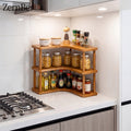 Corner Shelf Organizer for Kitchen, 3-Tier Triangular Coffee Station Storage Rack for Countertop, Holds Cups, Mugs, Coffee Accessories and Kitchen Essentials