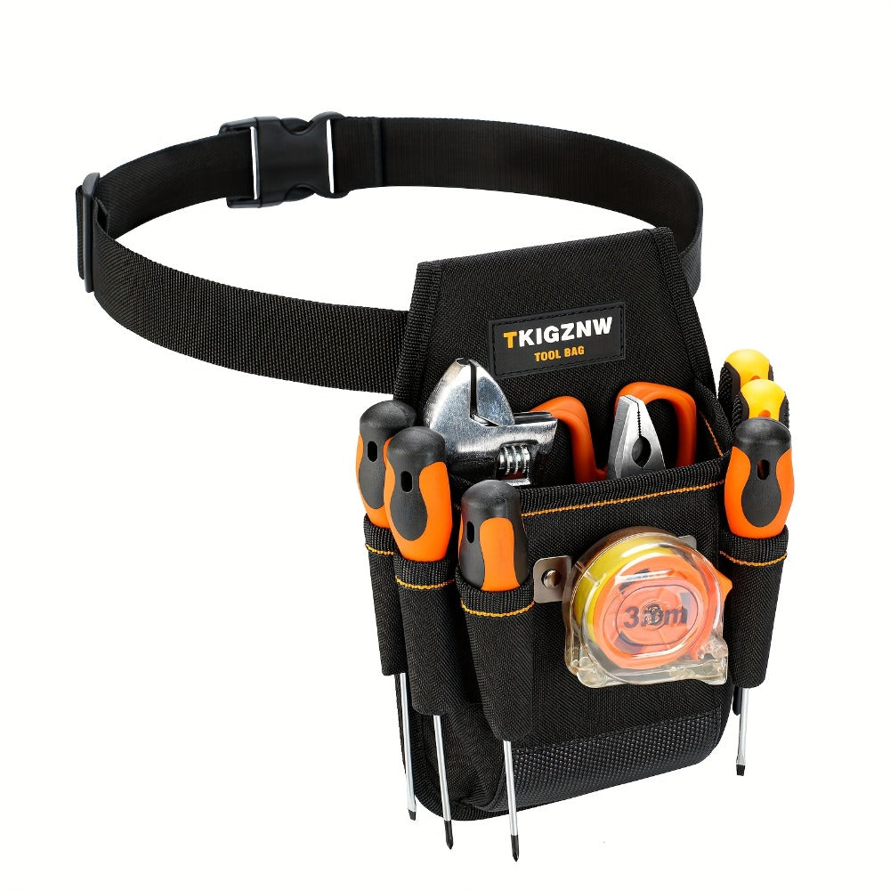 Tool Bag Heavy Duty 7-Pocket PVC Organizer for Mechanics & Electricians ¨C Multi-Pocket Hand Tool Storage Bag, Portable Jobsite Toolbag for Plumbers, Contractors & DIY