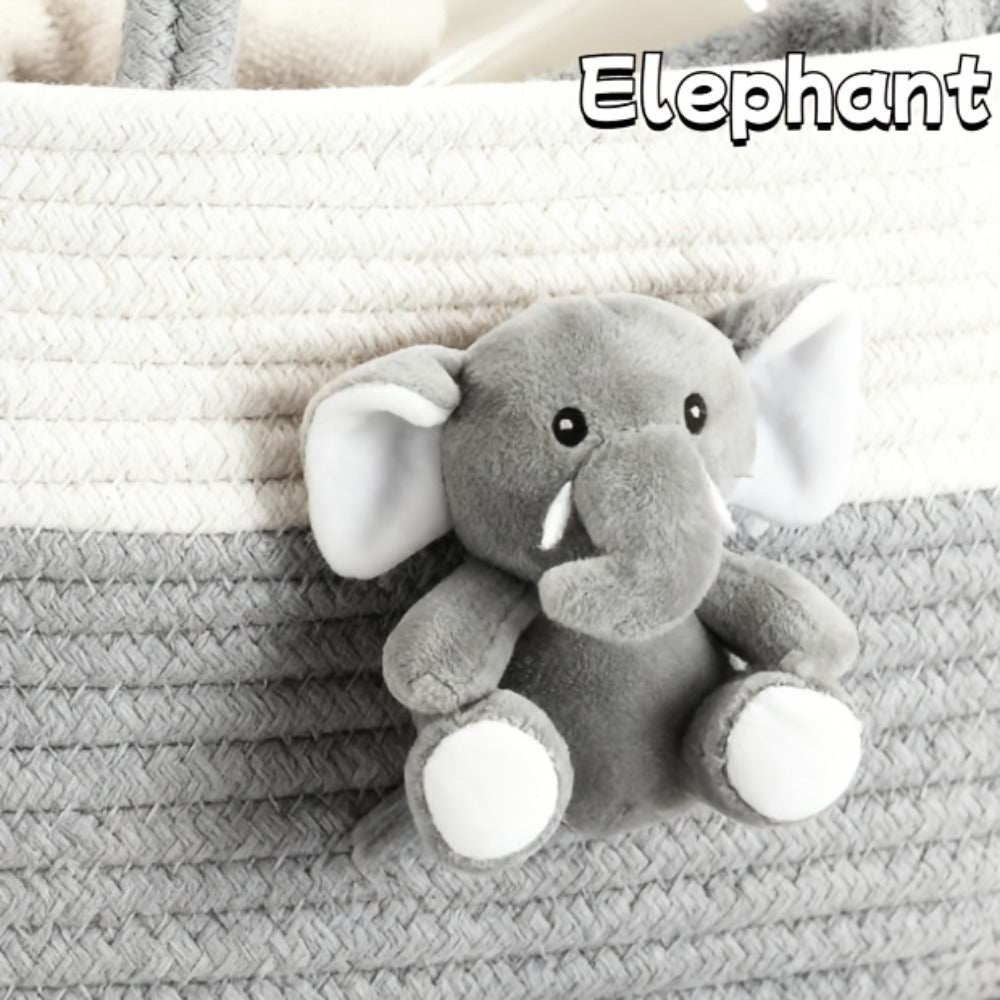 Cute Animal Woven Storage Basket ¨C Decorative Desktop Organizer for Remote Controls, Toys, Stationery & Small Items ¨C Bear, Bunny, Elephant & Giraffe Styles for Home, Nursery & Gift