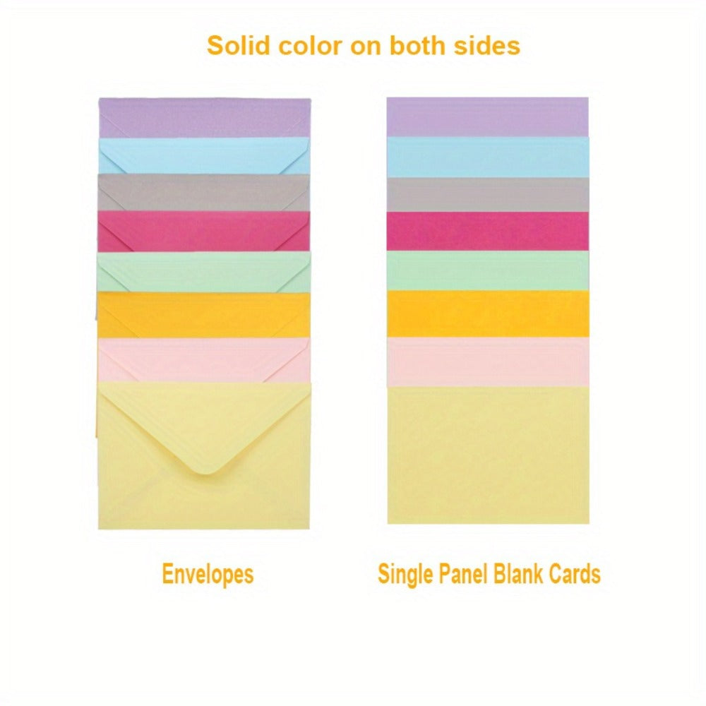 Blank Cards with Envelopes 4x6 Inch | 40 or 80 Sets Colorful Rainbow DIY Greeting Cards | Single Panel Holiday Christmas Birthday Note Cards Bulk Set | A Colors & B Colors for Crafts, Invitations, Thank You