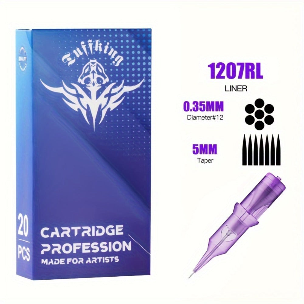 Disposable Tattoo Needles Mixed Size Sterilized RL RS M1 0.35mm ¨C Safety Tattoo Needle Set for Tattoo Artists and Beginners, Body Art Supplies 30 40 100 Piece Bulk Pack