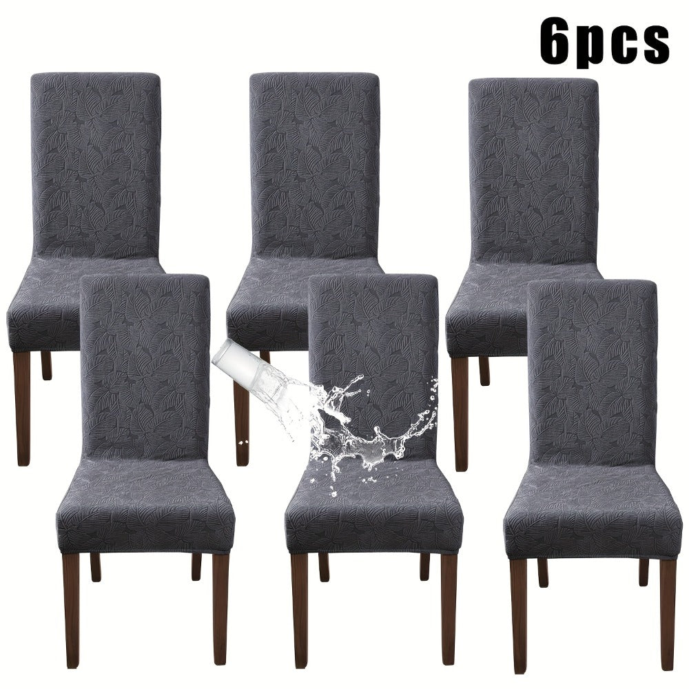 Stretch Dining Chair Covers Set of 4/6 - Plant Print Slipcovers for Dining Room Kitchen Chairs, Elastic Parsons Chair Protector, Home Decor