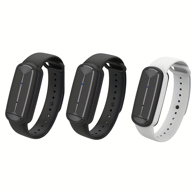 Ultrasonic Mosquito Repellent Bracelet 3-Pack ¨C USB Rechargeable Intelligent Bug Repellent Wristband for Camping, Outdoor, Hiking & Travel, Waterproof Mosquito Control Bracelet for Adults & Kids