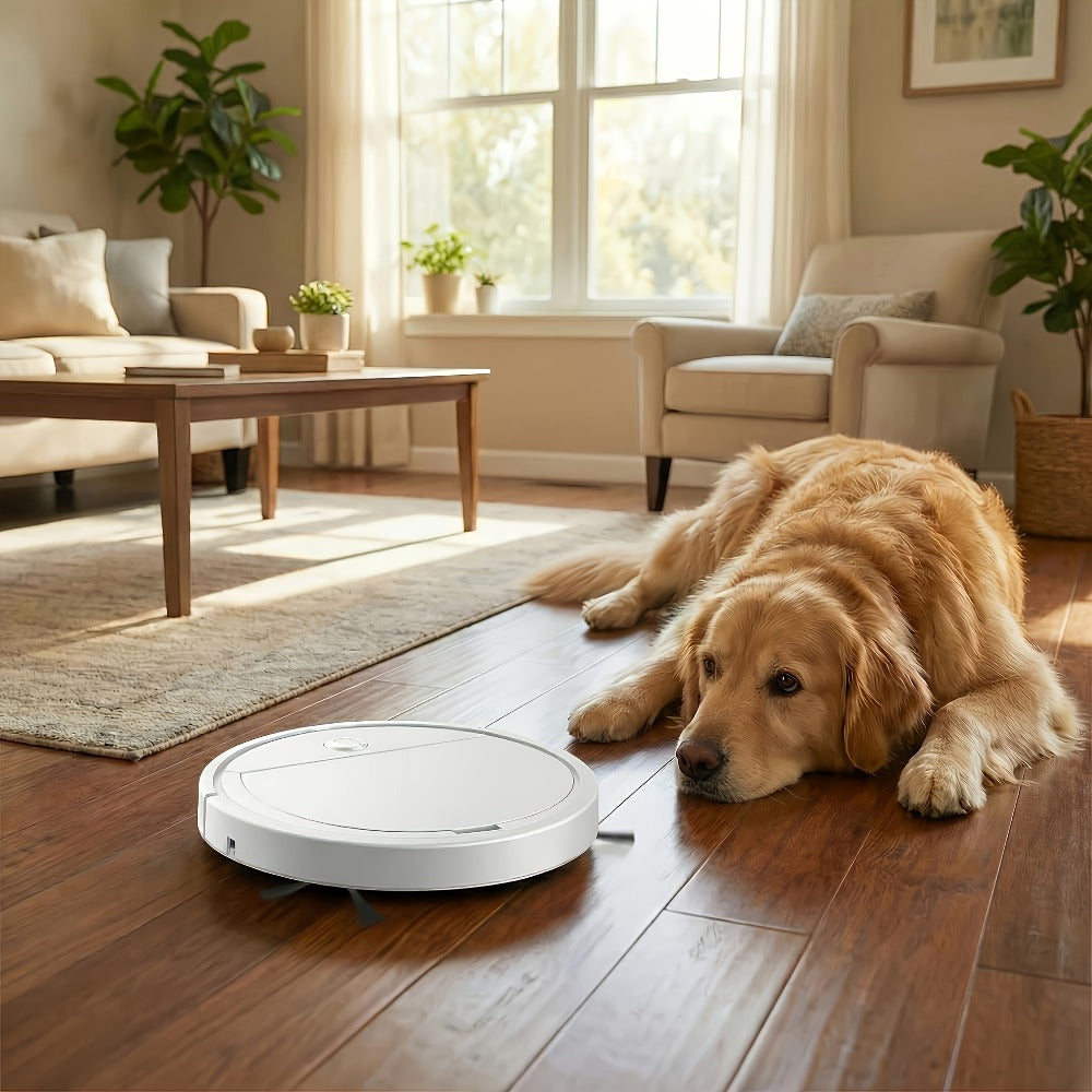 Robot Vacuum Cleaner 3-in-1 ¨C 2000Pa Powerful Suction, 150-Min Runtime, Auto Floor Cleaning for Pet Hair, Dust & Debris, Multi-Functional Robotic Vacuum for Hardwood, Tile & Low-Pile Carpet