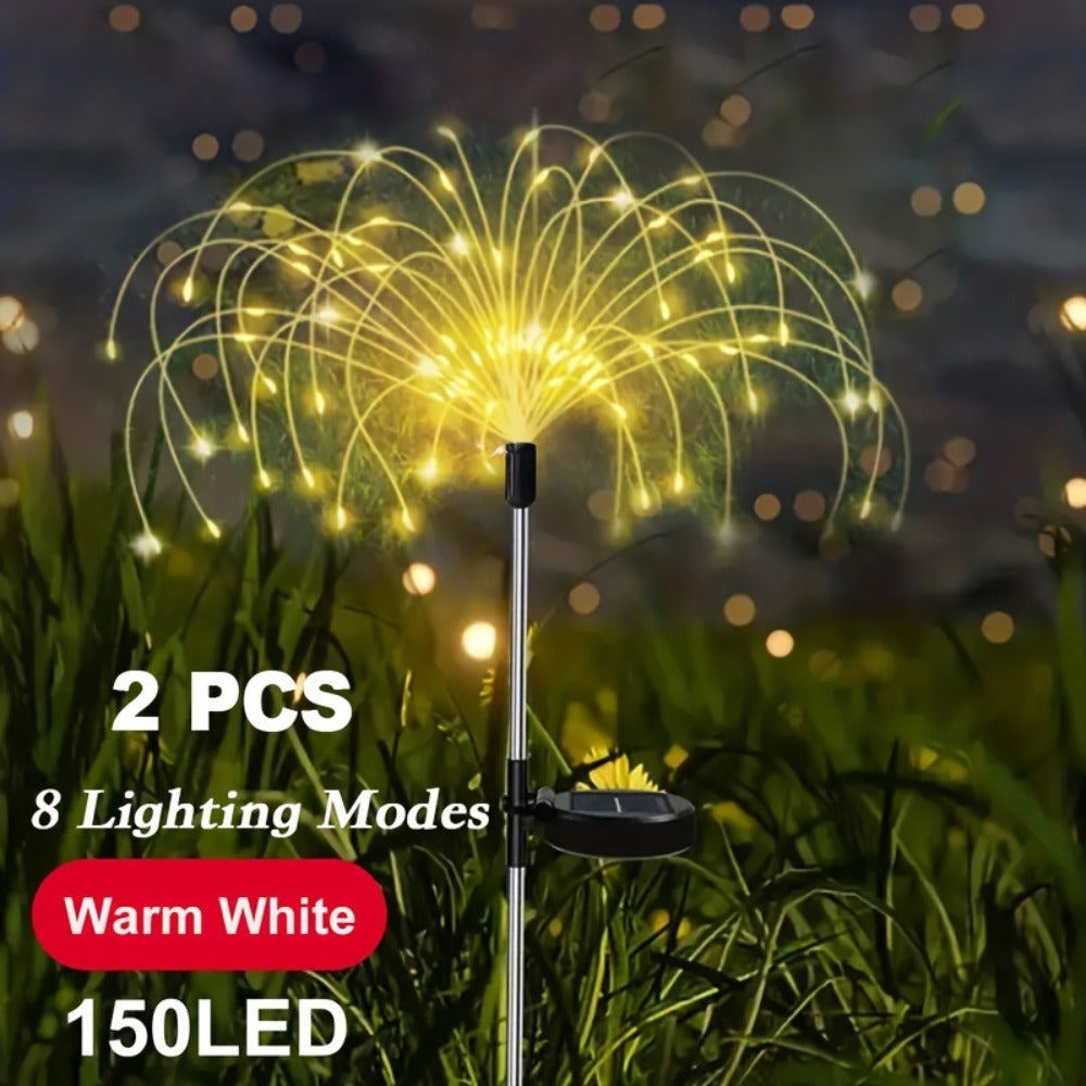 Solar Fireworks Lights Outdoor ¨C 60 to 420 LED Solar Garden Fairy Lights with 8 Modes, Waterproof Copper Wire Sparkler Lights for Garden, Patio, Yard, Pathway & Holiday Decoration
