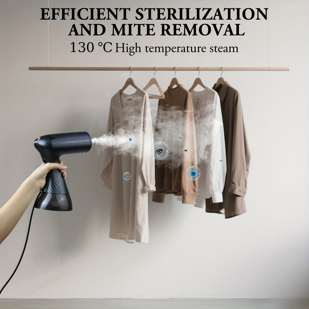Portable Clothes Steamer 1100W ¨C 20-Second Fast Heat-Up Handheld Garment Steamer with 10oz Water Tank for Wrinkle Removal on All Fabrics ¨C Compact Travel Steam Iron for Home & Travel (Dark Black)