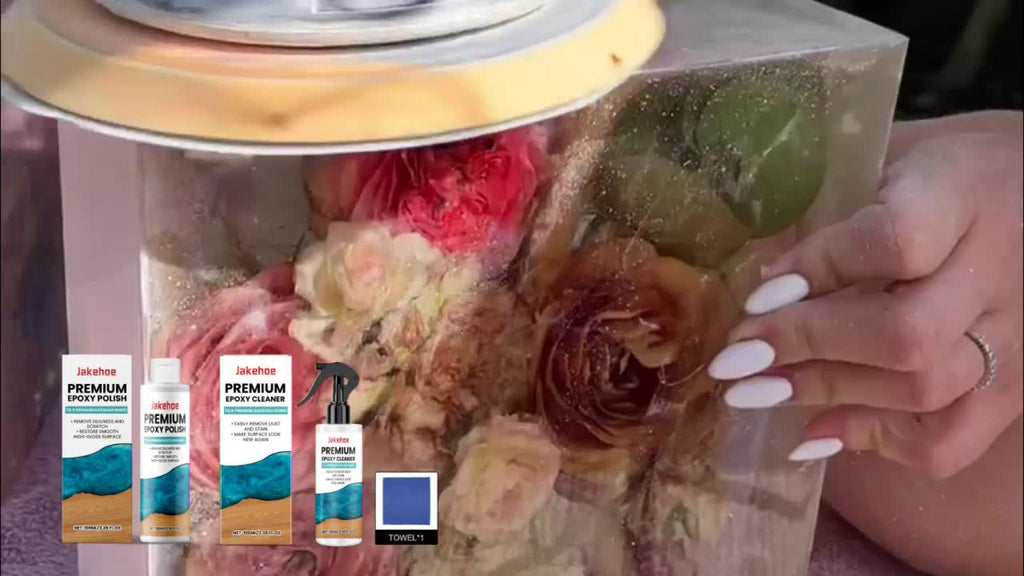 Epoxy Resin Polish & Cleaner 2pcs - Scratch Remover, High Gloss Restorer for Epoxy Surfaces