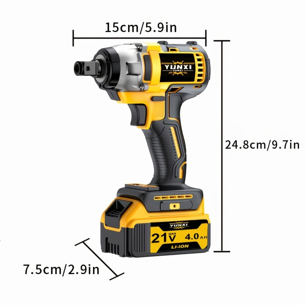 21V Cordless Drill Brushless Impact Wrench Multifunctional ¨C Lithium Battery, Quick Charger, Variable Speed, Tighten Screws & Bolts, Compact Power Tool for Home, Car Repair & DIY ¨C Multiple Battery & Bundle Configurations