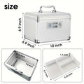 Aluminum Alloy Lockable Medicine Box ¨C Double Layer Large Capacity Storage Box with Key Lock, Handle & Tray for Medicines, Documents & Valuables, 10¡±/12¡±/14¡±/16¡± Home Security Box