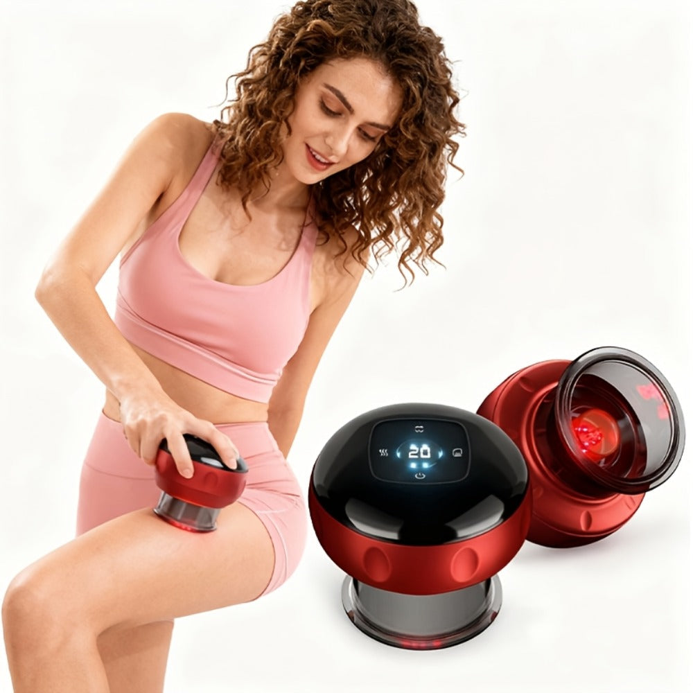 Electric Cupping Massager ¨C Portable USB Rechargeable Gua Sha Scraping & Acupressure Device for Full Body Relief | Traditional Chinese Therapy Tool for Back, Neck & Muscle Relaxation at Home
