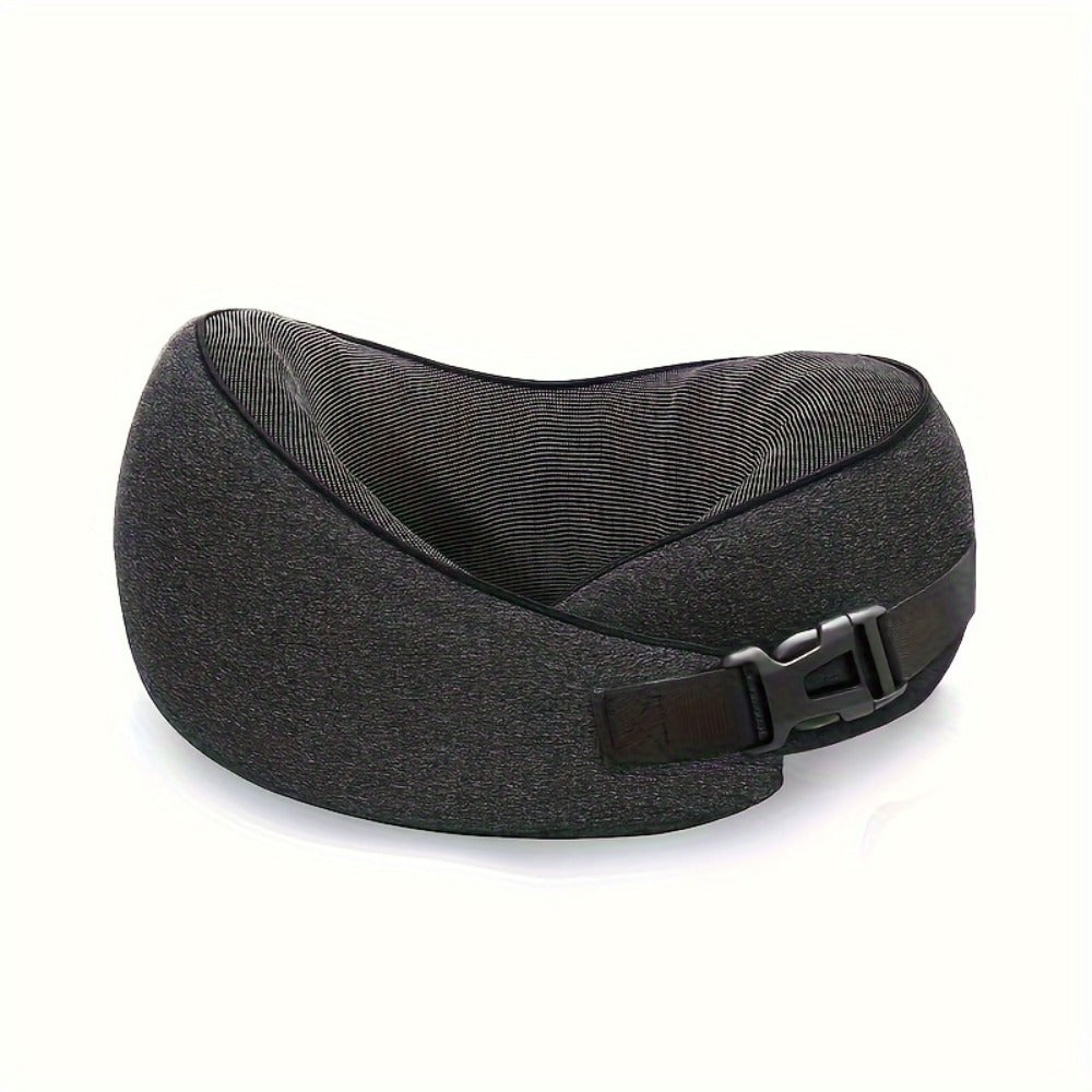 Memory Foam Travel Neck Pillow ¨C Breathable Washable Cover for Airplane, Office, Car & Home Recliner