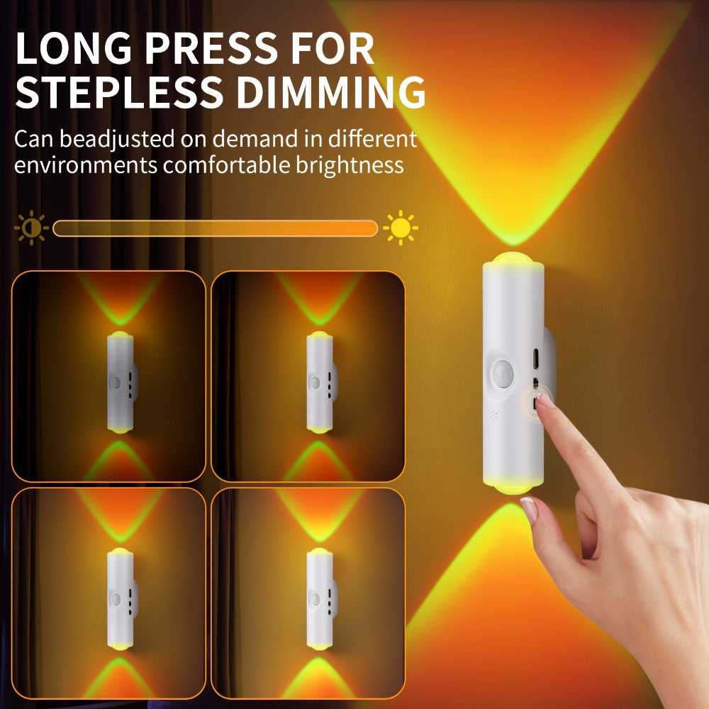 RGB Magnetic Night Light LED Ambient ¨C Multi-Color Motion Sensor, No-Drill Magnetic Install, Long Battery Life for Living Room, Bedroom, Hallway, Stairs & Bar (1pc or 5-Pack)