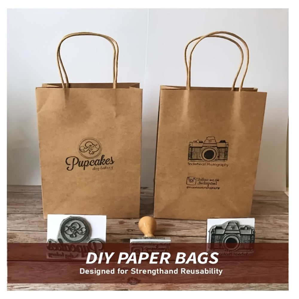 Paper Bags with Handles Bulk - Kraft Paper Gift Bags 25/75/100/300 Pcs, Black White Brown Reusable Shopping Bags for Small Business Retail, Birthday Party, Graduation, Easter Gift Wrapping Packaging