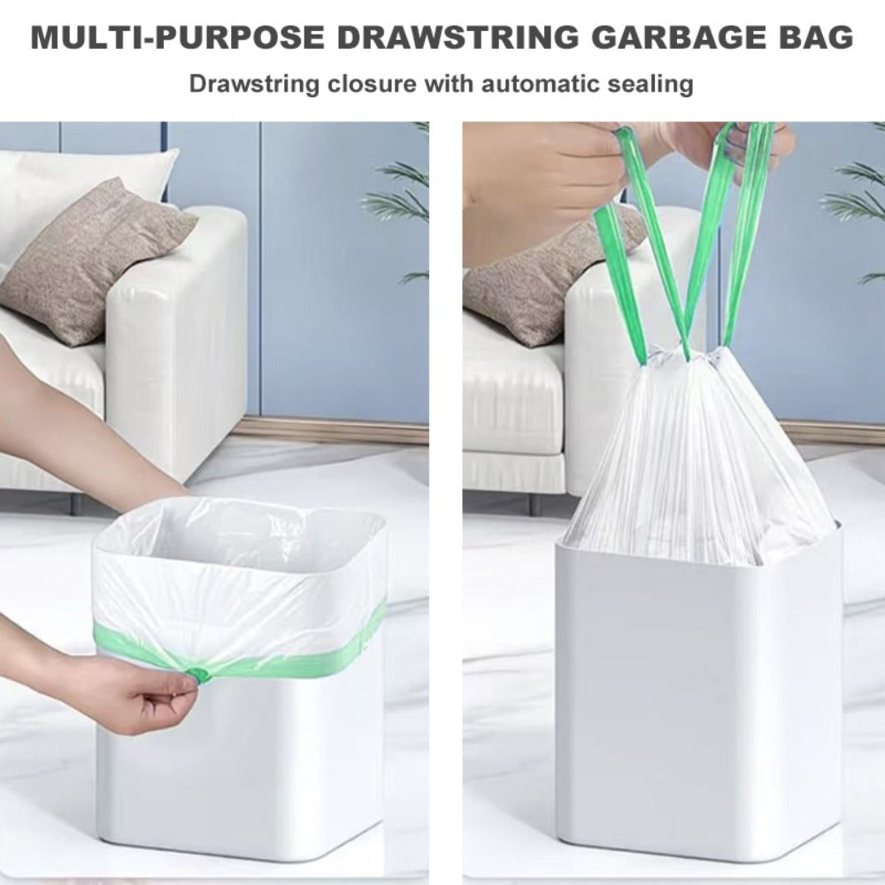 13 Gallon Trash Bags Heavy Duty Tear-Resistant Drawstring Garbage Bags with Fresh Lemon Scent Thickened Kitchen Trash Bags for Home Office Outdoor 75 Count or 160 Count Disposable Waste Bags