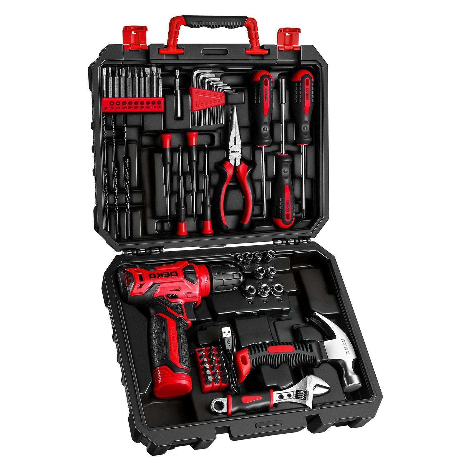 Cordless Drill Tool Kit 119/151PCS ¨C 8V/12V Electric Power Drill Set with Screwdriver, Hammer, Wrench | All-in-One Home Repair & DIY Hand Tools for Women | Perfect Gift