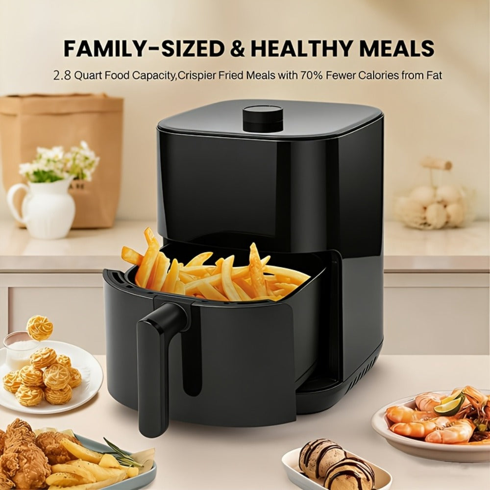Air Fryer 8-in-1 with LED Touchscreen, 6QT Large Capacity Electric Hot Air Oven, 1350W 360¡ã Hot Air Circulation, Non-Stick Fry Basket, Heat-Insulated Handles, 8 Cooking Presets for Home Kitchen