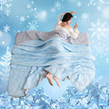 Cooling Blanket for Hot Sleepers - Breathable Lightweight Summer Quilt, Dual-Sided Soft Sweat Absorbent Throw, 100% Polyester, Machine Washable, Multipurpose Bedding