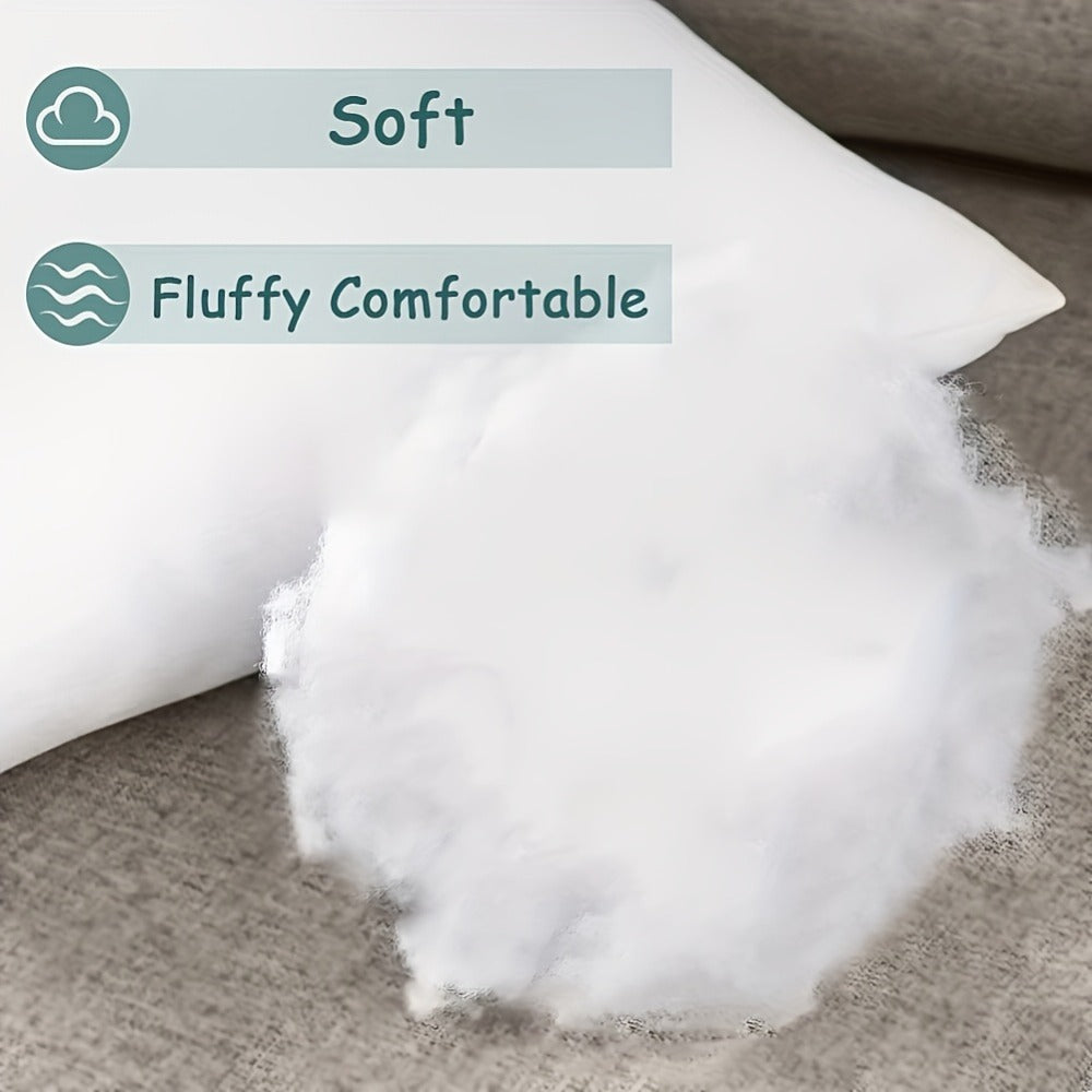 Throw Pillow Inserts Soft Fluffy Hypoallergenic Square Pillow Stuffing Washable Fiber Fill for Sofa Bedroom Living Room 14 16 18 20 22 Inch