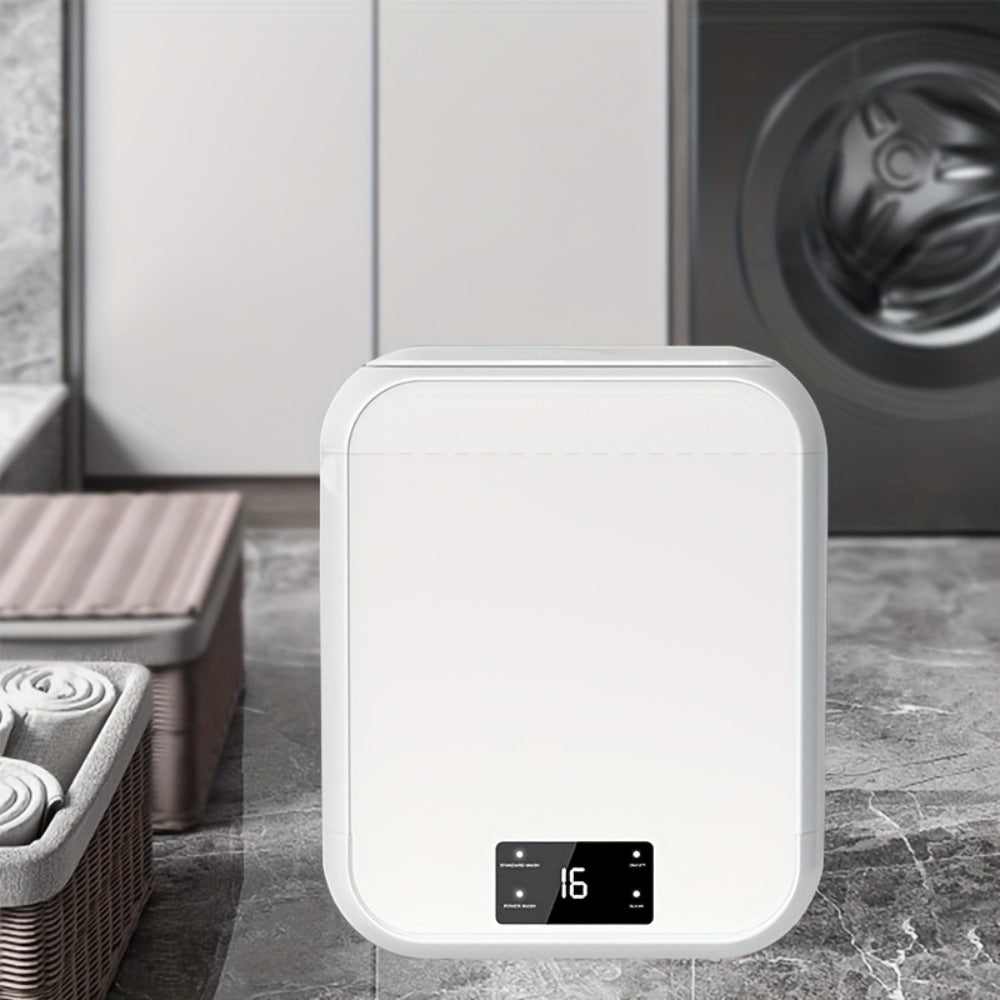 Mini Washing Machine Pure Copper Motor High Torque 4 Washing Modes Portable Washer for Underwear Socks Baby Clothes Separate Washing Anti Cross-Infection White