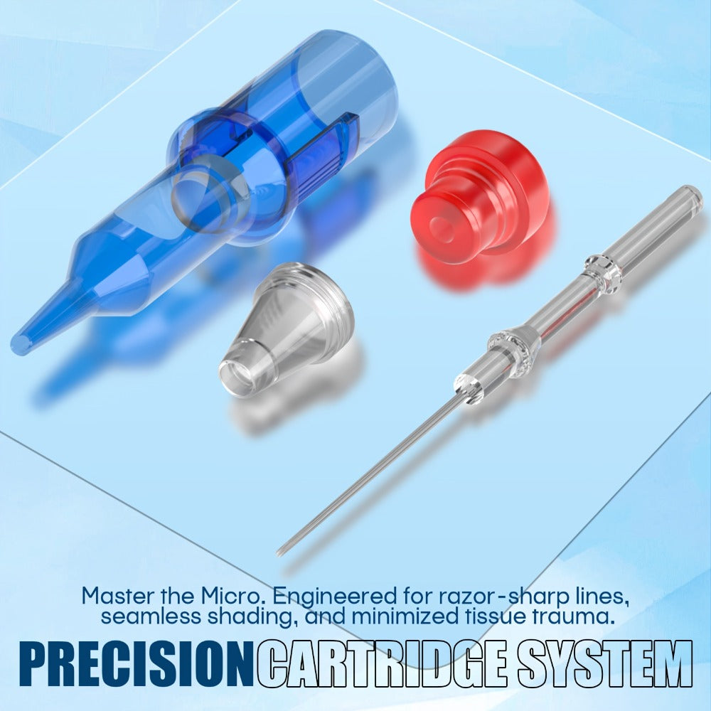 Tattoo Cartridge Needles 50Pcs Mixed Sizes - POSEIDON V3 Assorted Sterilized Cartridge Needles with Membrane Safety System 1203RL 1205RL 1207RL 1209RL 1207RM 1209RM 1205RS 1207RS 1209RS 1207M1