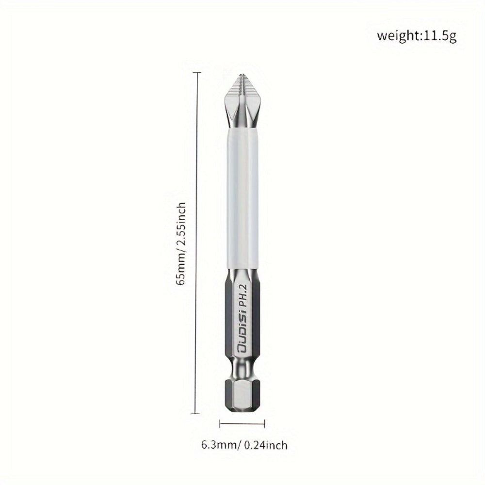 Magnetic Screwdriver Bits Set 6pcs, Phillips Cross Drill Bits with High-Strength Impact Resistance & Non-Slip Design, Electric Screwdriver Bit Kit 25 50 65 70 90 150mm for Power Drills & Hand Tools