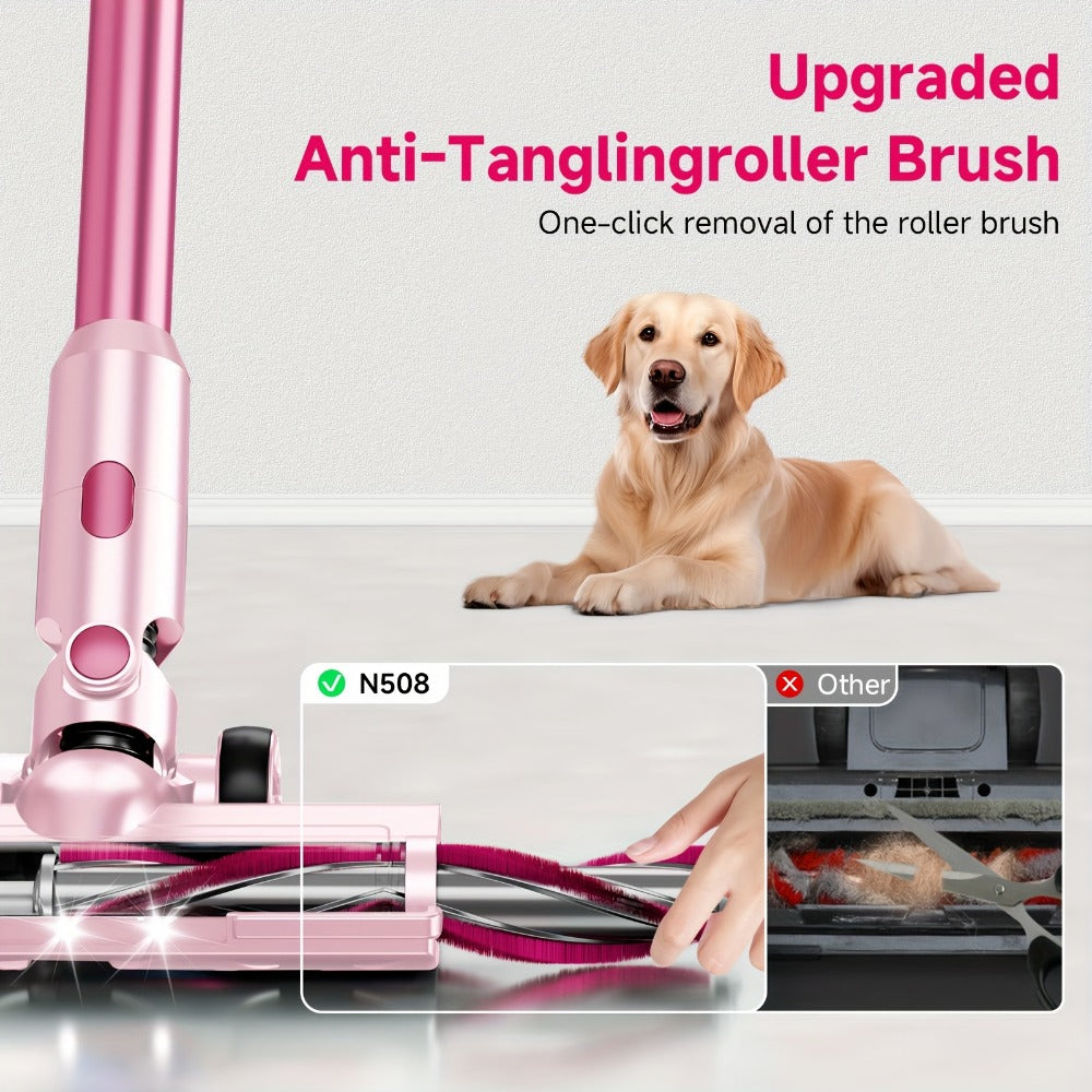 Cordless Vacuum Cleaner 55KPa 8-in-1 Stick Vacuum with LED Light 180¡ã Swivel Lightweight Wireless for Hardwood Carpet Pet Hair Stairs Car Sofa Home Office