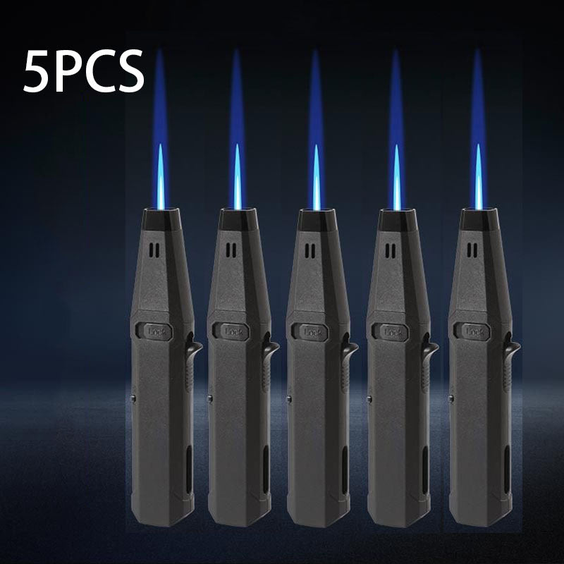 1300¡ãF Torch Lighter 5pcs Blue Flame Windproof Refillable with Safety Lock - Jet Flame for Candles, Grill, BBQ & Camping | Gift Box Available | Butane Not Included
