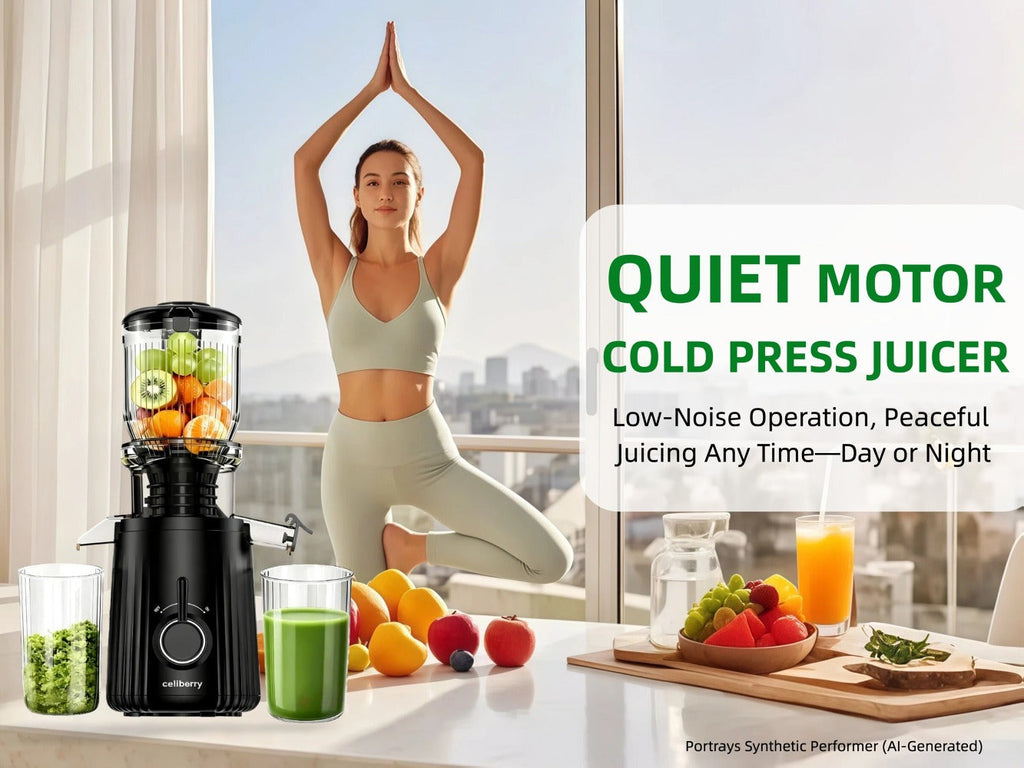 Masticating Juicer Cold Press - 4.25¡± Wide Feed Chute Auto-Feed Slow Juicer for Whole Fruits & Vegetables, 98% Juice Extraction, Quiet Motor, Easy to Clean, Compact for 1-2 People, Multiple Colors