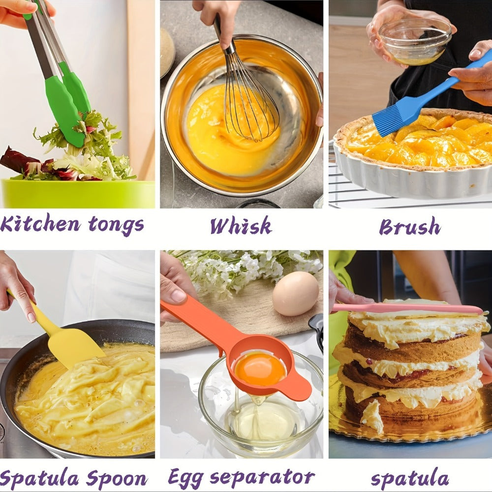 Stainless Steel Mixing Bowls with Airtight Lids 20-Piece Set ¨C Non-Slip Silicone Bottom, Nesting Bowls in 7 Sizes (0.67¨C7 QT) for Mixing, Baking & Serving ¨C Kitchen Bowl Set with Lids