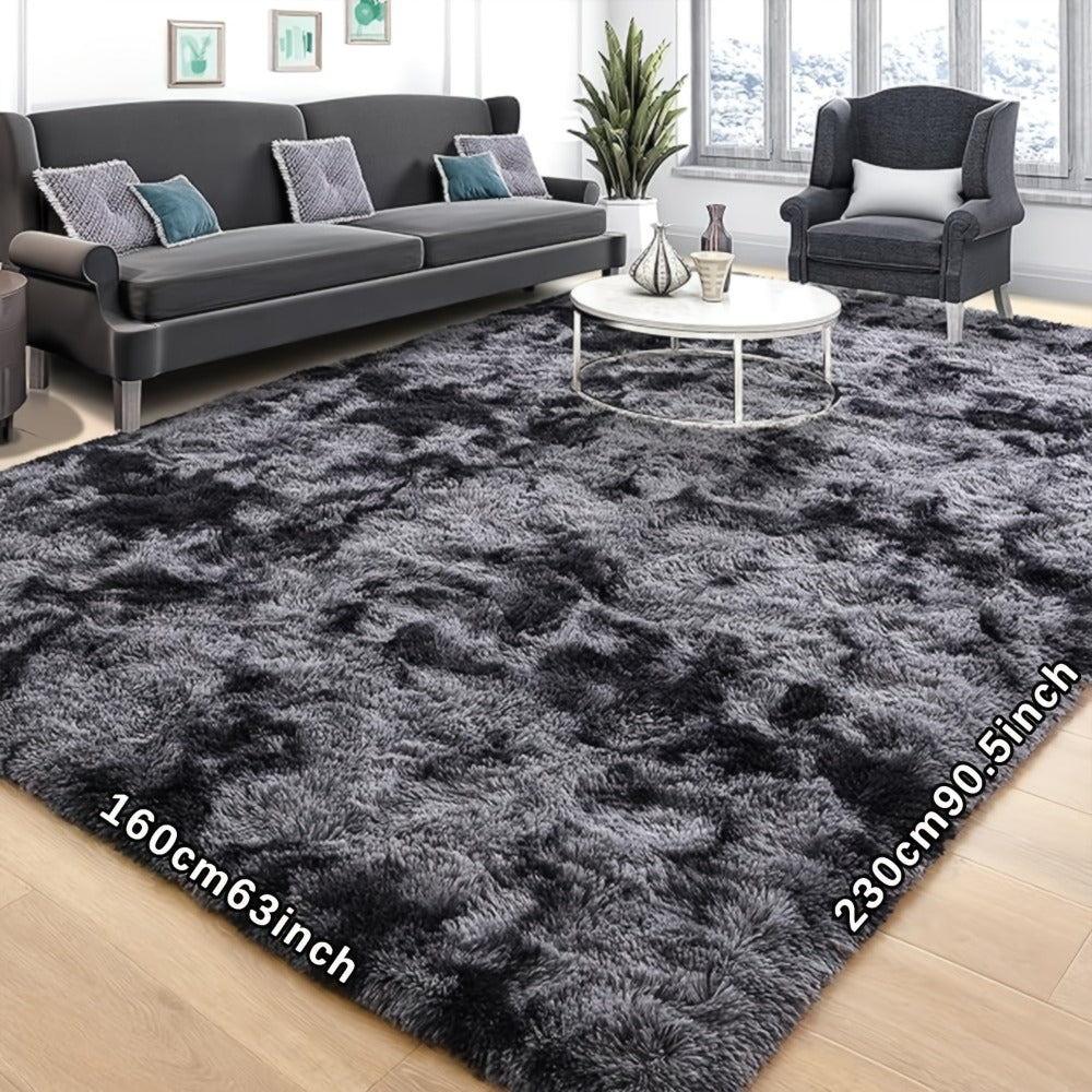 Tie Dye Plush Area Rug - Ultra Soft Thick Fluffy Durable Carpet for Living Room & Bedroom | Easy Care Portable Sofa & Coffee Table Floor Mat | Holiday Home Decor Gift Rug 63¡±x90¡± Multiple Colors