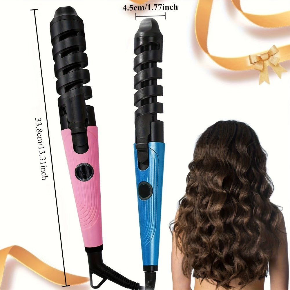 Automatic Spiral Curling Iron ¨C Anti-Scald Fast Heating Curler for Long & Short Hair, Portable Rotating Barrel, Women Gift