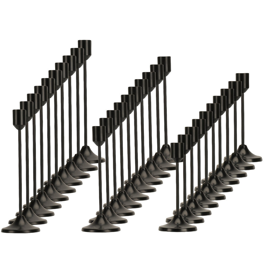Metal Cone Candle Holders 30-Pack ¨C Elegant Taper Candle Holder Set for Christmas, Halloween, Weddings & Parties ¨C Polished Finish Tabletop Decor for Home, Hotel & Events