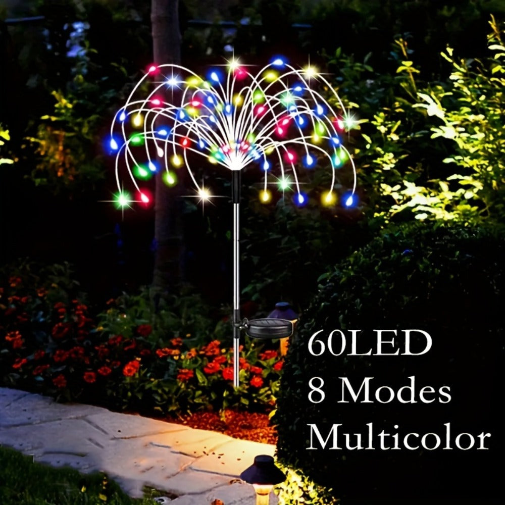 Solar Fireworks Lights Outdoor ¨C 60 to 420 LED Solar Garden Fairy Lights with 8 Modes, Waterproof Copper Wire Sparkler Lights for Garden, Patio, Yard, Pathway & Holiday Decoration