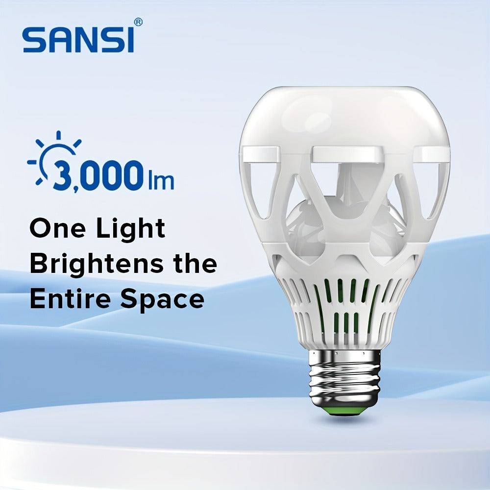 A21 LED Light Bulb 22W 3000 Lumens 200W Equivalent High Brightness Non-Dimmable ¨C E26 Base 3000K Warm White & 5000K Daylight for Home Office Garage Workshop Indoor Lighting, 4-Pack