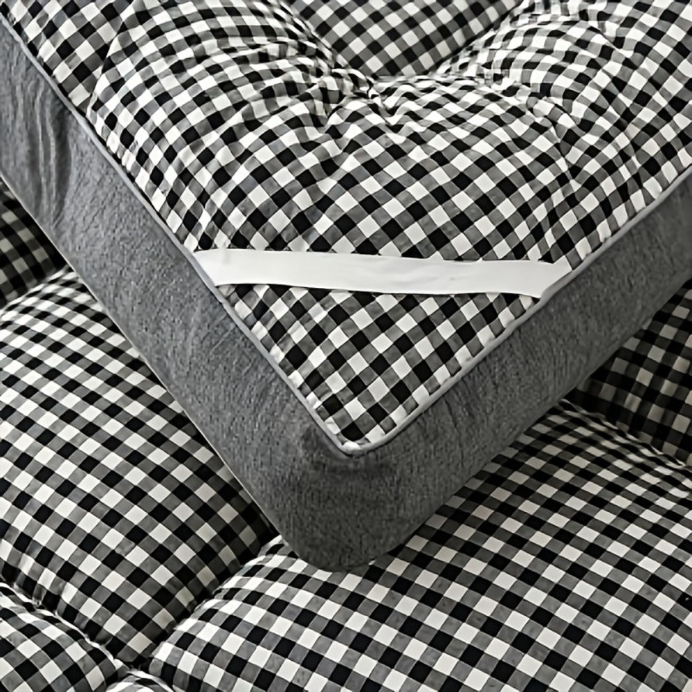 Quilted Mattress Topper Fluffy Flannel Bubble ¨C Breathable Fiber Fill Foldable Sleeping Pad 2.36¨C3.15¡± Thick for Twin Full Queen King Bed