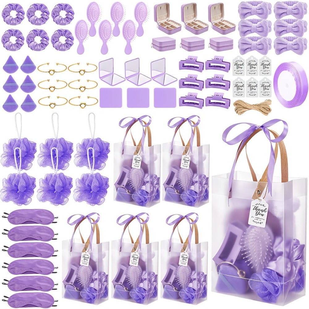 Party Favor Set for Women 74pcs ¨C Wedding & Bridal Shower Gift Pack with Headbands, Bracelets, Jewelry Boxes, Mirrors & Beauty Accessories, Christmas Holiday Gift Bag for Her, Game Winner Prize