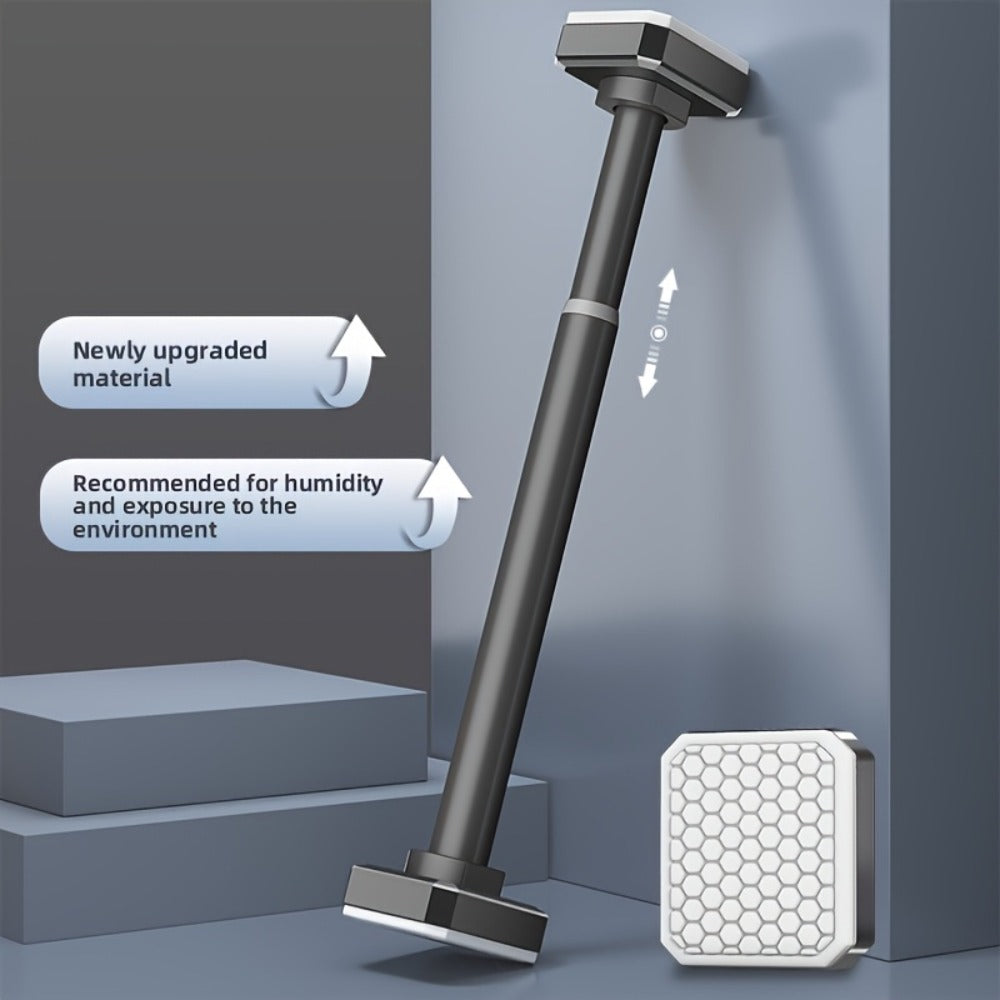 Tension Curtain Rod No Drill Telescopic Shower Bathroom Towel Rack Adjustable Hanging Rod Balcony Coat Hanger Drying Rod