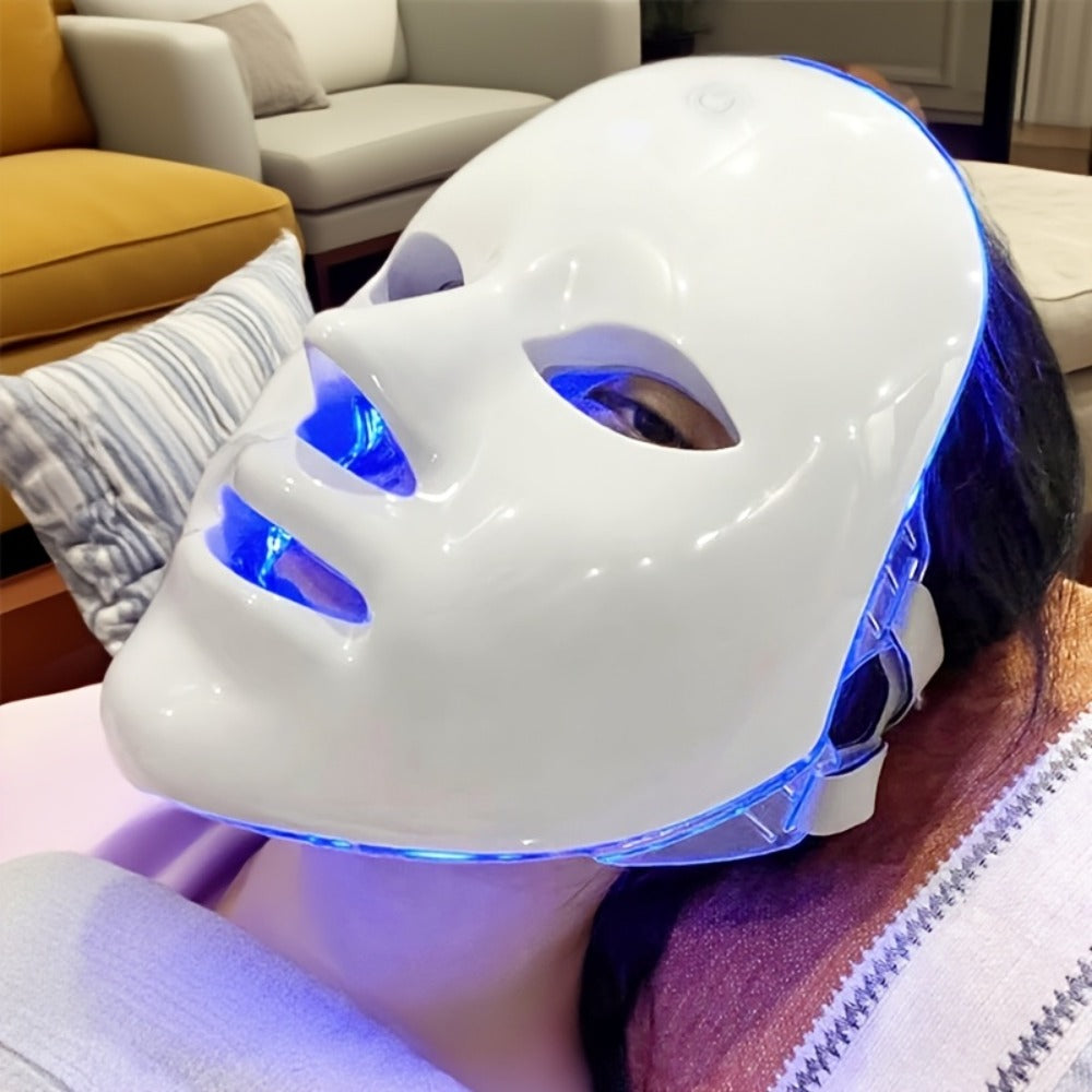 Portable 7-Color LED Facial Mask Device ¨C USB Rechargeable Home Beauty Skincare Tool for Face Care, Anti-Aging & Acne, Perfect Gift for Girlfriend & Valentine's Day